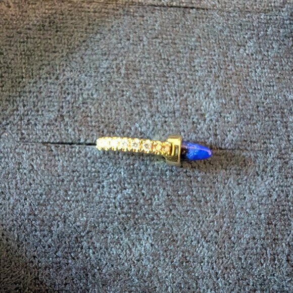 **Brand New** Maria Tash Lapis Single Short Spike Diamond Eternity Hoop Earring - Picture 5 of 7